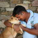 staff-member-kishore-with-blind-shelter-dog-bella